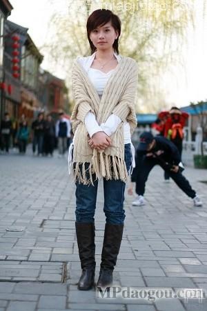 抓拍 北京后海漂亮女造型 