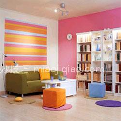 彩色条纹组合&nbsp;让你的客厅从此亮起来