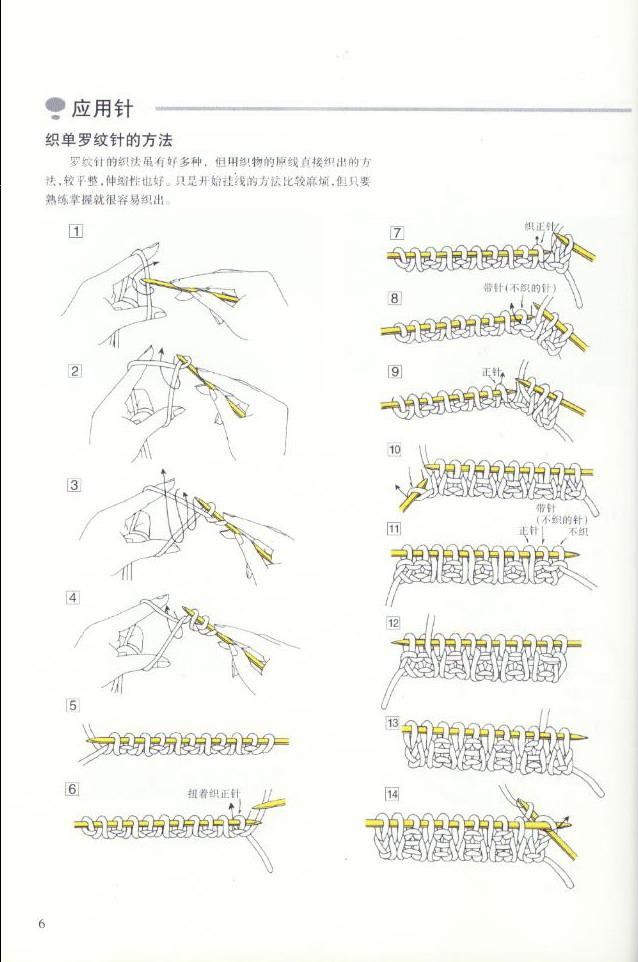 《图解棒针编织基础实例》之各种针法的应用 