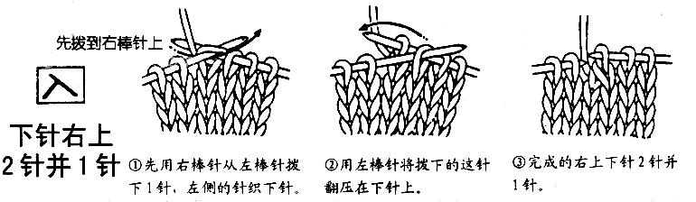 上、下针并针针法编织方法