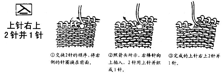 上、下针并针针法编织方法