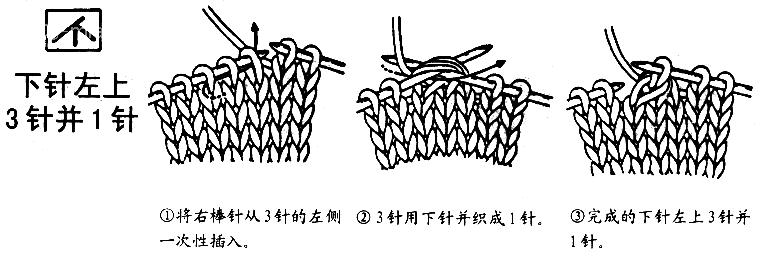 上、下针并针针法编织方法