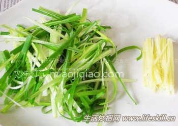 漂亮的葱丝不用刀切