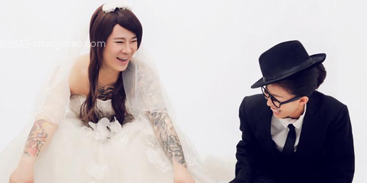 夫妻反串婚纱照怎么拍 个性有趣的反串婚照