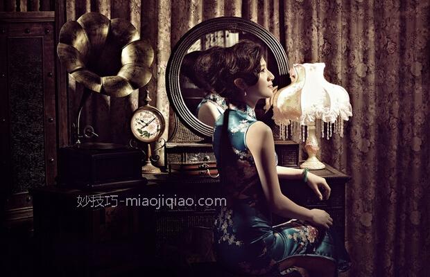 旗袍婚纱照姿势 姿势摆对成功一半